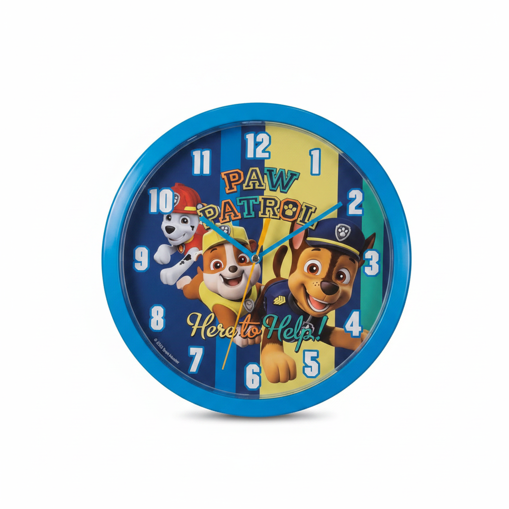 Orologio da Parete Paw Patrol Here to Help 25cm Cameretta Bambini | Prodotto Ufficiale | Top2Trade | PW16696