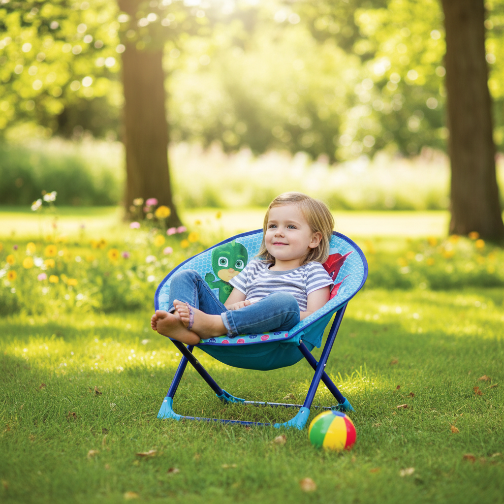 Sedia Moon Chair PJ Masks Pieghevole Bambini | Prodotto Ufficiale | Top2Trade | PJM712850