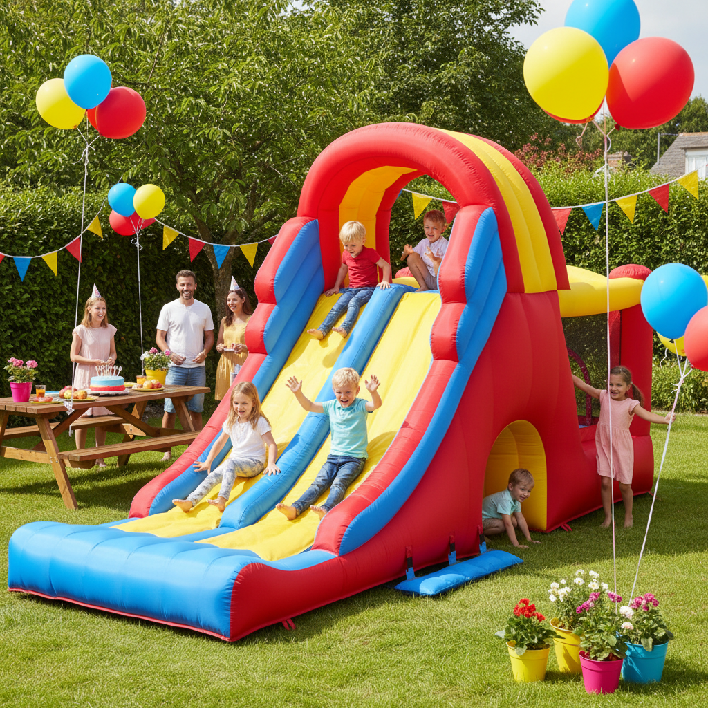 Mega Scivolo Gonfiabile TOP SELLER 2 Scivoli Tunnel Arrampicata Salta-Salta 600x215x285cm | Top2Trade | 9082