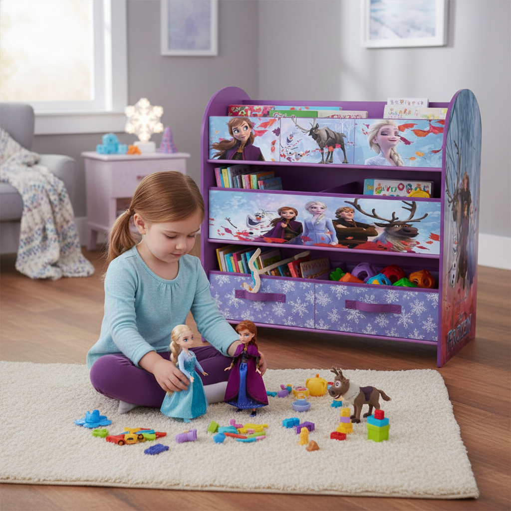 Frozen disney Toybox portagiochi in legno verticale