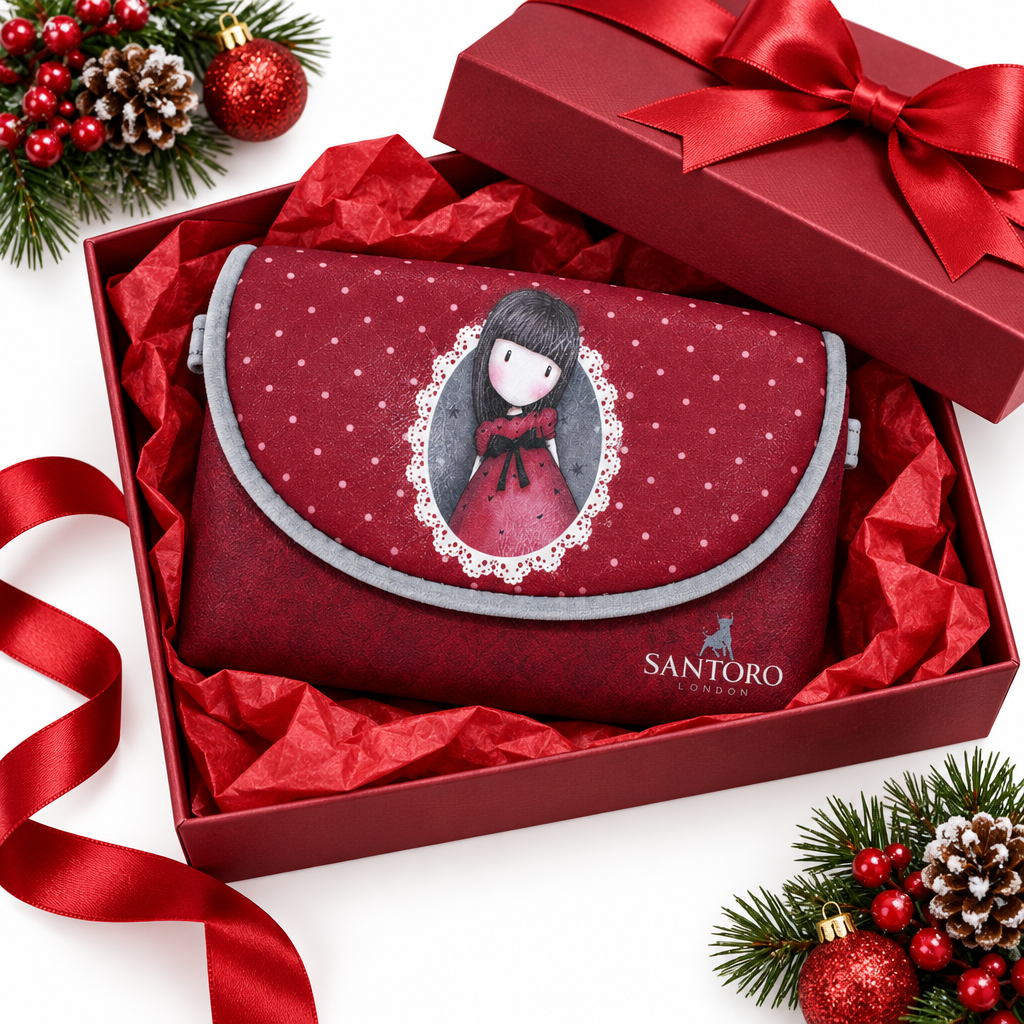 Portatutto Maxi Ecopelle Santoro London | 18x13x3 cm | Pochette Donna Ragazza | Licenza Ufficiale | EV.5523.00