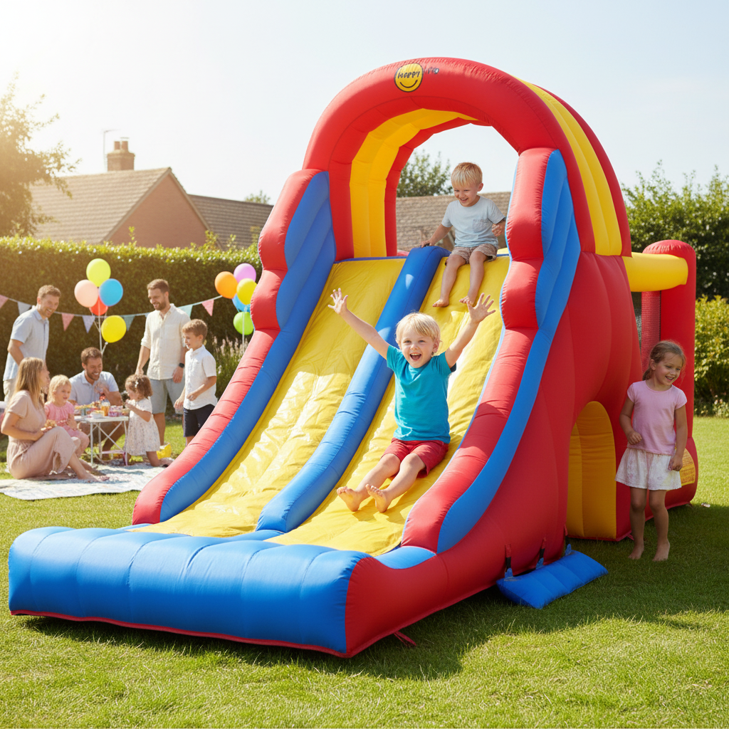 Mega Scivolo Gonfiabile TOP SELLER 2 Scivoli Tunnel Arrampicata Salta-Salta 600x215x285cm | Top2Trade | 9082
