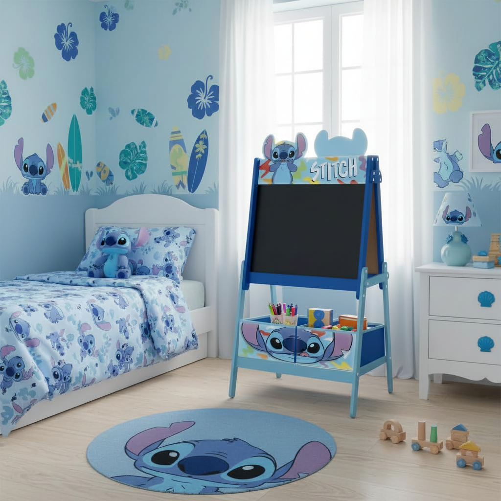 Cameretta completa con lavagna cavalletto Stitch decorazioni Disney