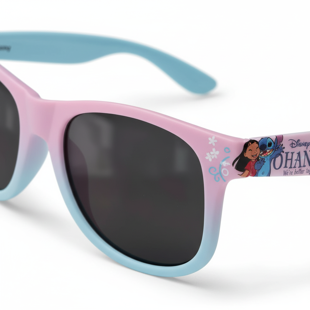 Zoom montatura occhiali Lilo & Stitch - dettaglio grafica personaggi