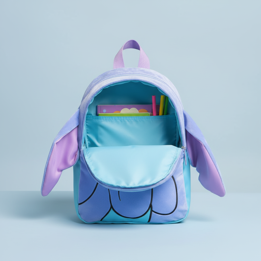 Zaino 3D Stitch aperto mostra spazio interno