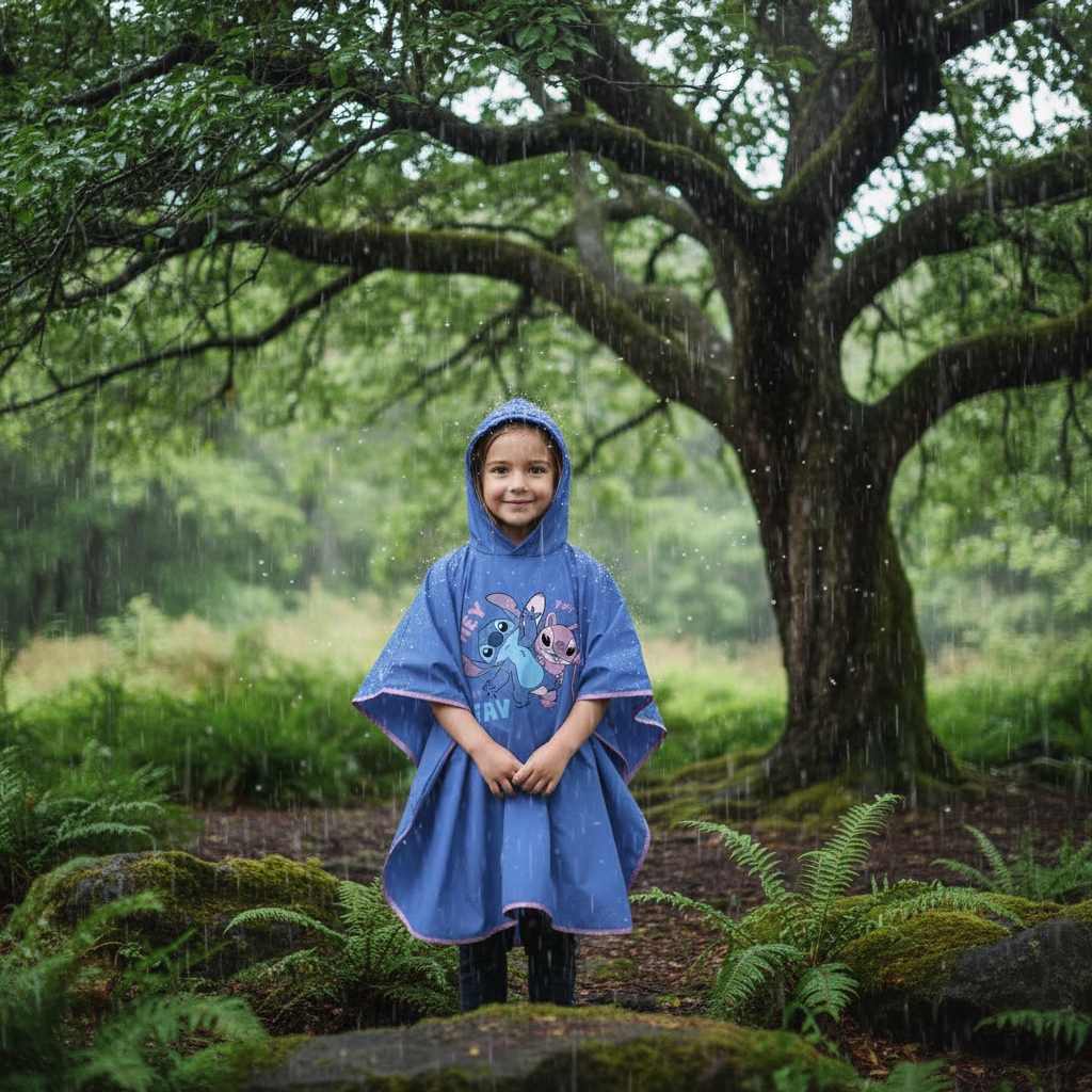 Poncho antipioggia Lilo & Stitch protezione pioggia natura HD
