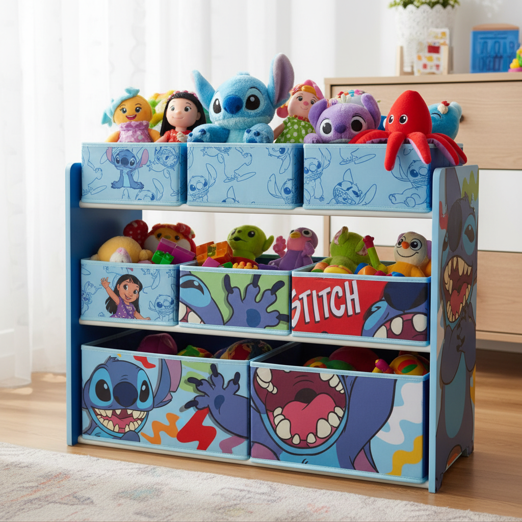 Cestini Lilo & Stitch riempiti con peluche e giocattoli