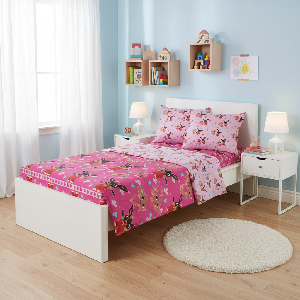 Set letto Bing 3 pezzi su letto singolo cameretta Scandinavian style HD