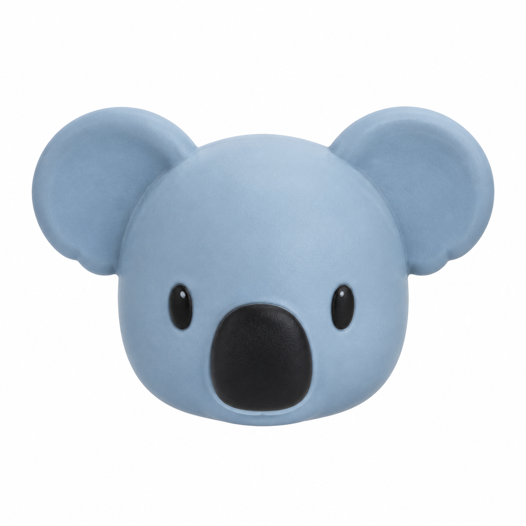 Musetto squishy di koala blu-grigio da 10 cm