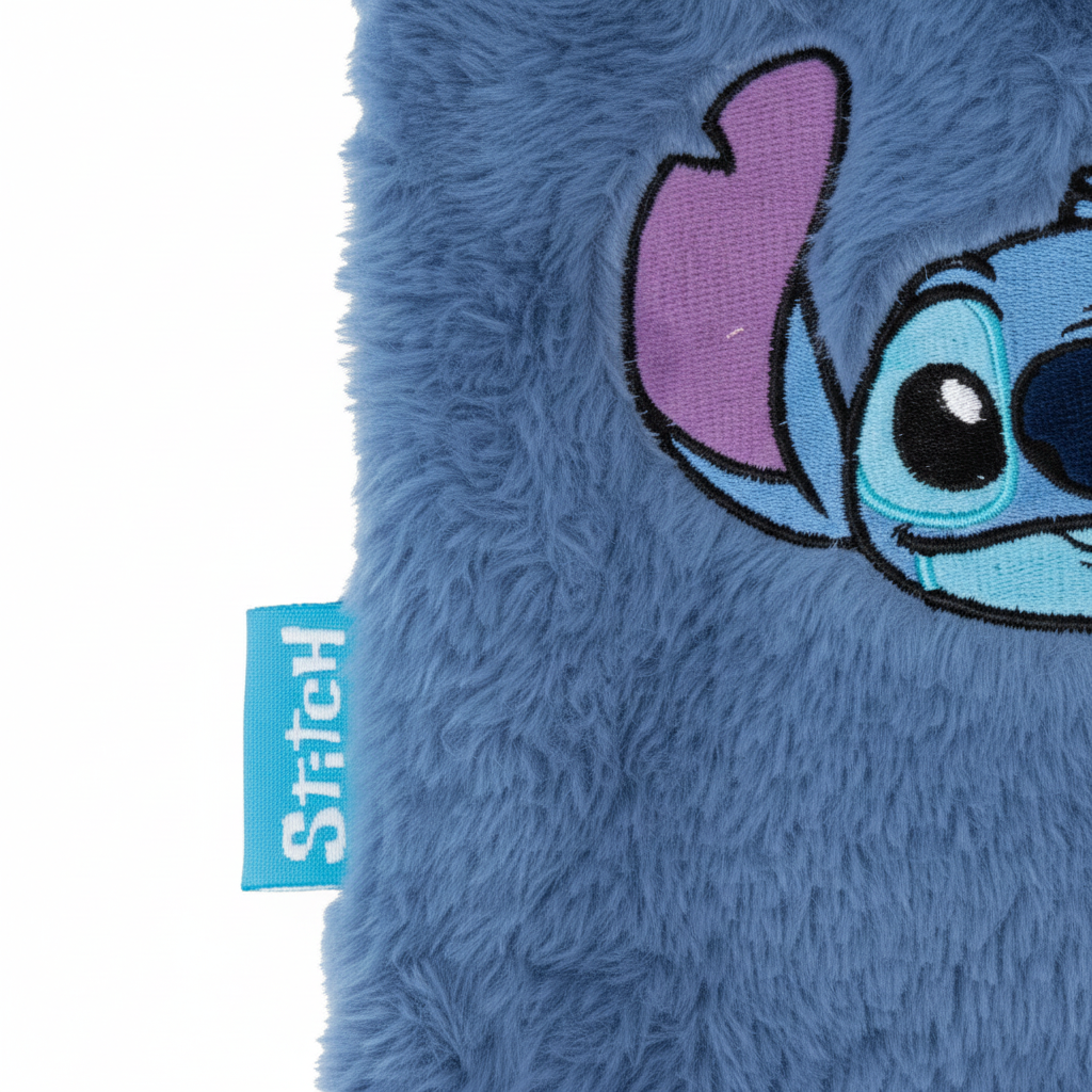 Zoom etichetta Stitch laterale borsa acqua calda autenticità brand HD