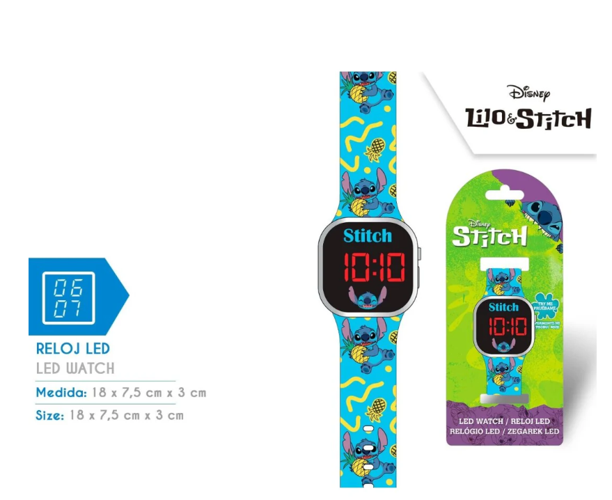LILO4038 Orologio led digitale Lilo &  Stitch 18x8x3 cm