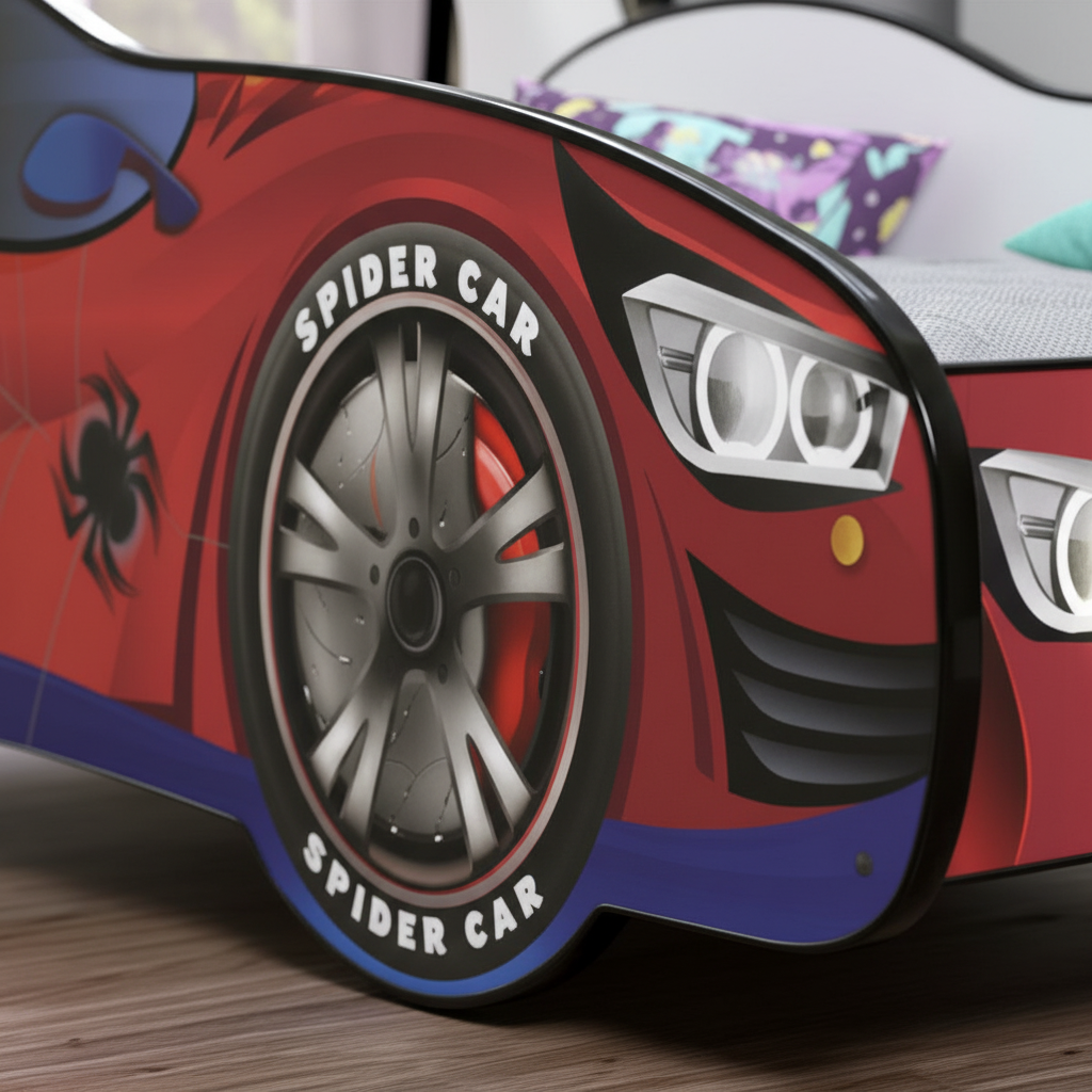 Zoom macro ruota Spider Car dettagli pneumatico racing FULL HD