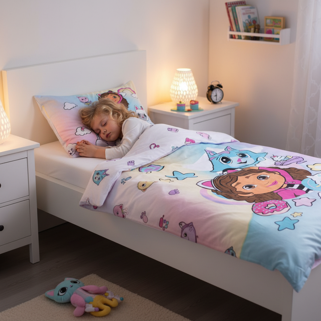 Scena notturna cameretta con biancheria Gabby's Dollhouse