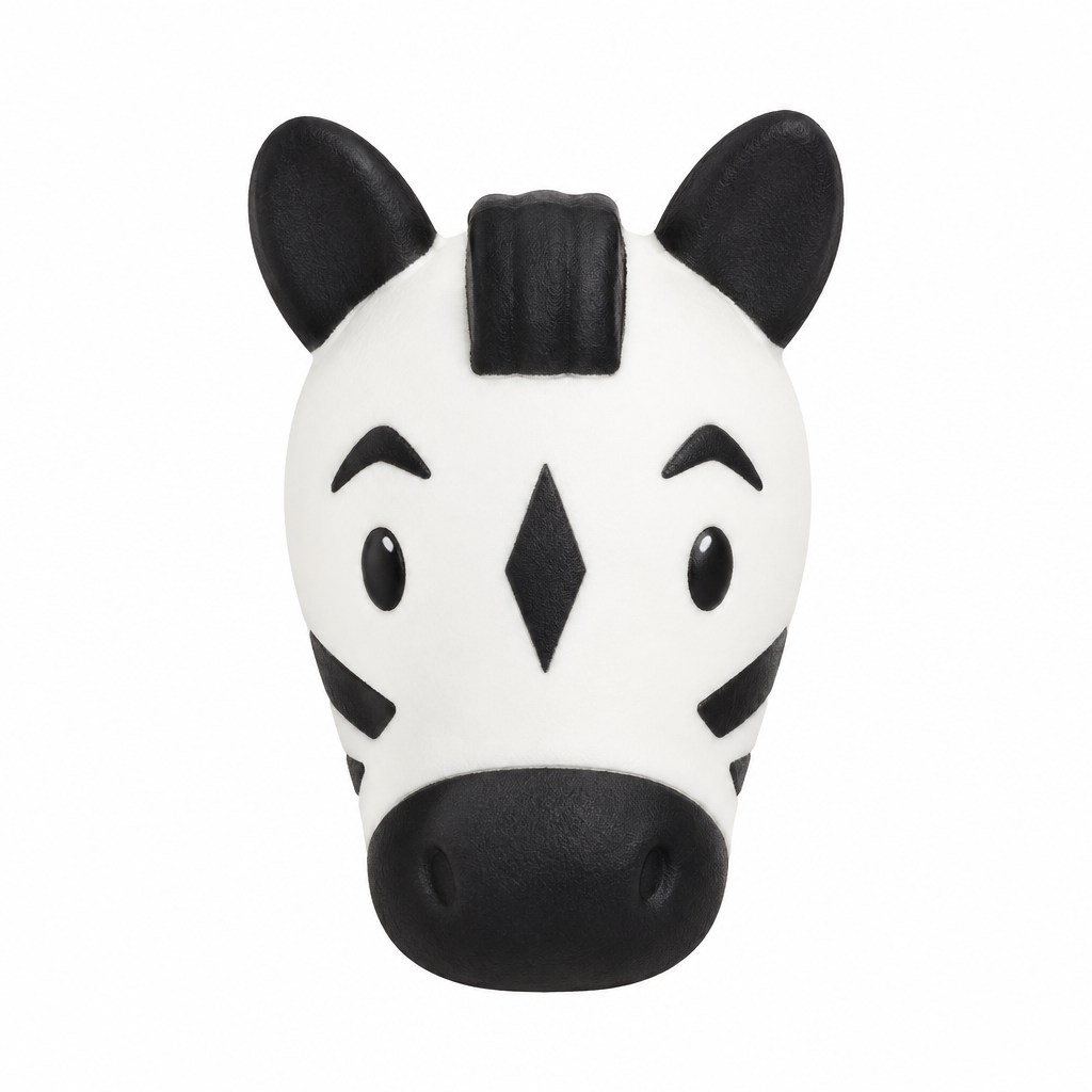 Musetto squishy di zebra bianca e nera da 10 cm