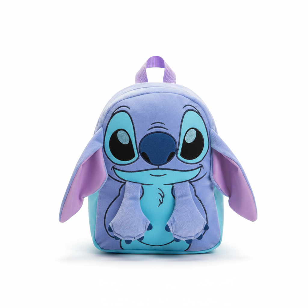 Zaino 3D Stitch su sfondo bianco design completo