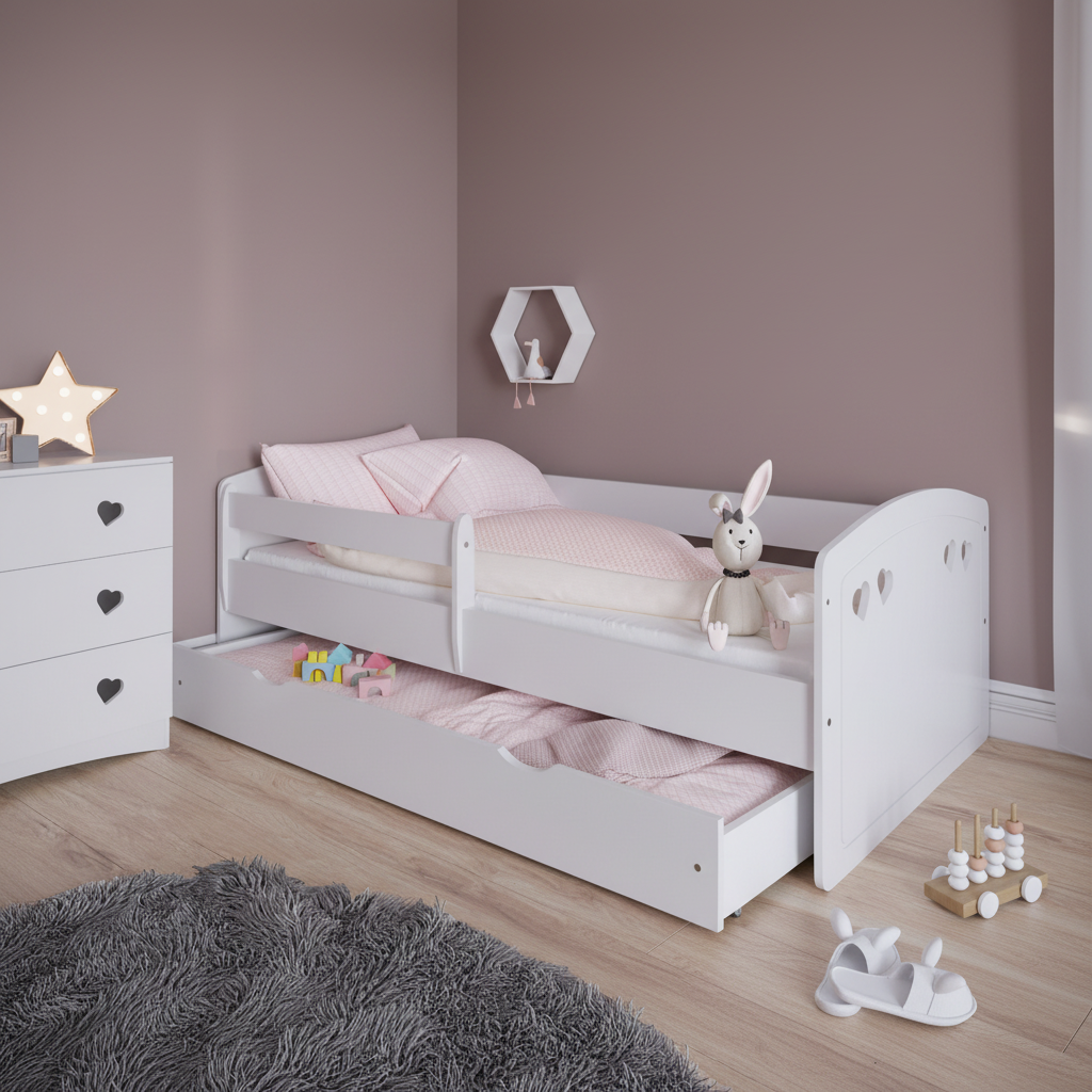 Letto bambina Julia in cameretta scandinava moderna