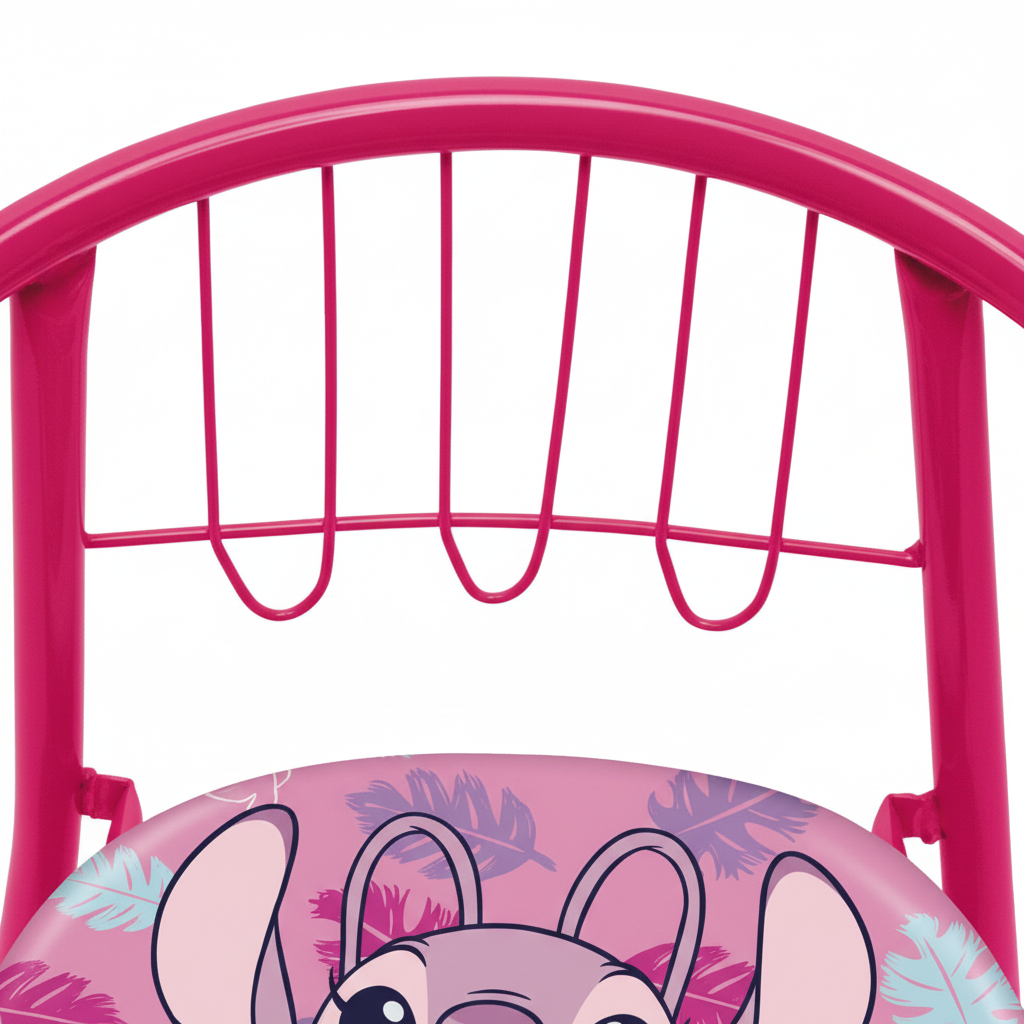 Dettaglio schienale con design a fili metallici - Zoom