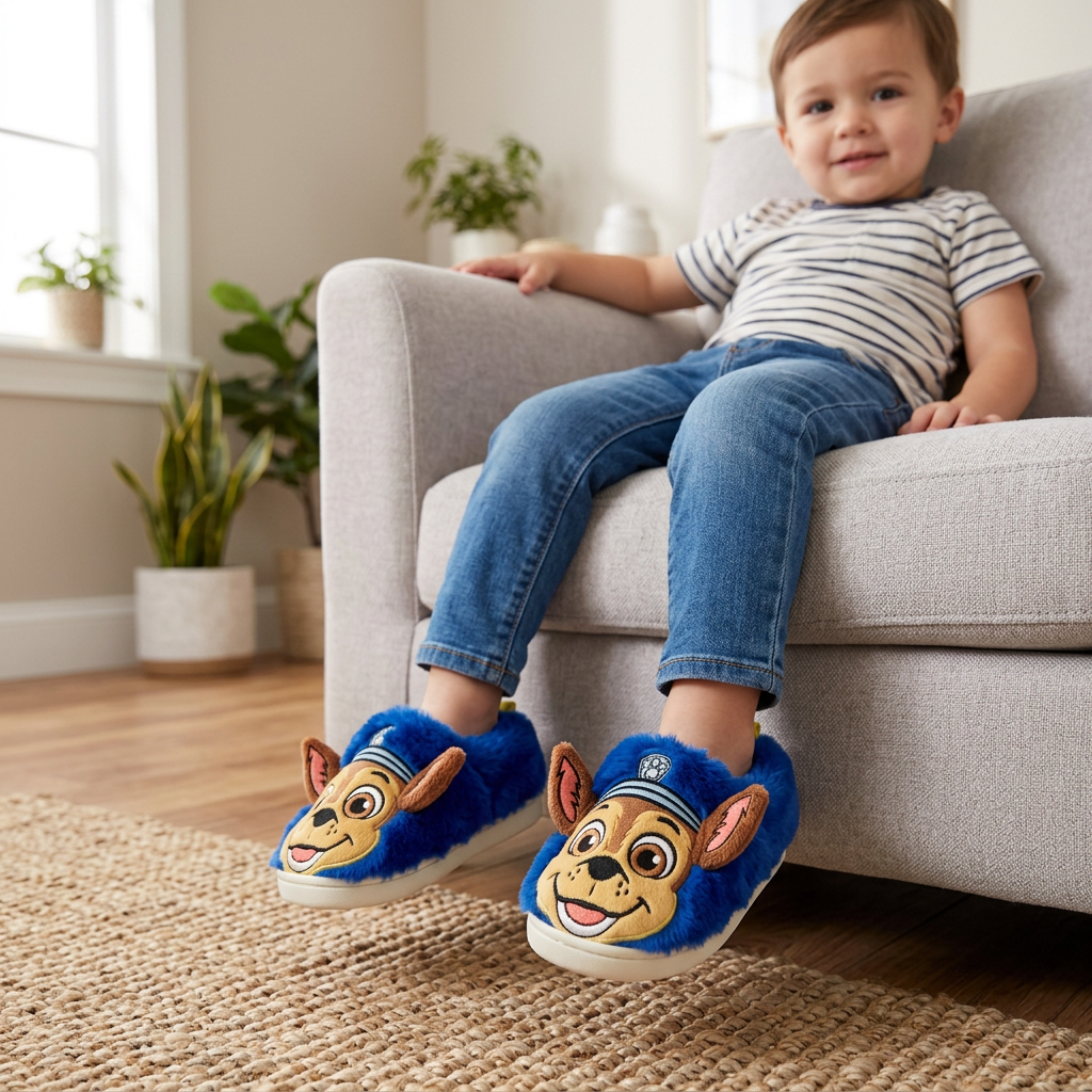 Pantofole PAW Patrol Chase, dettaglio indossato