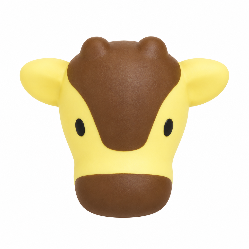 Musetto squishy assortito giallo e marrone da 10 cm