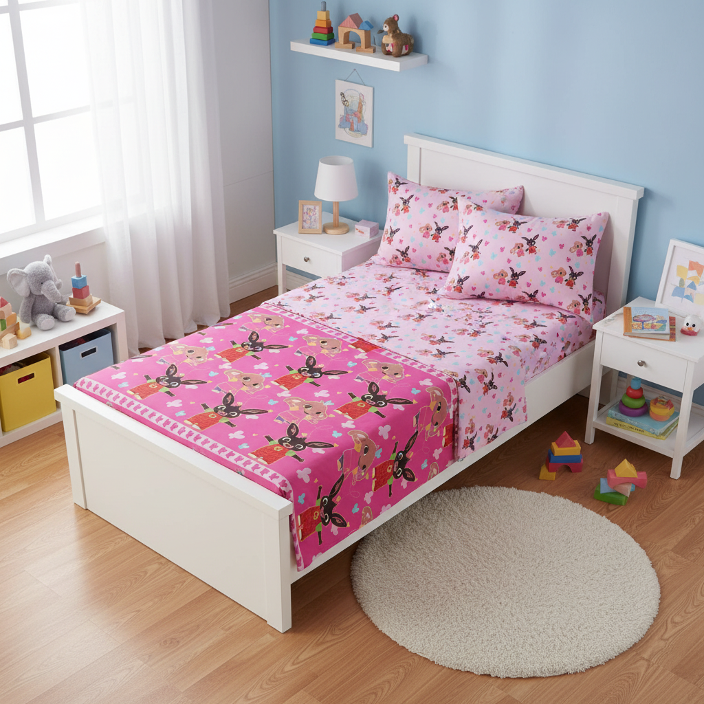 Vista dall'alto set letto Bing completo su letto singolo HD