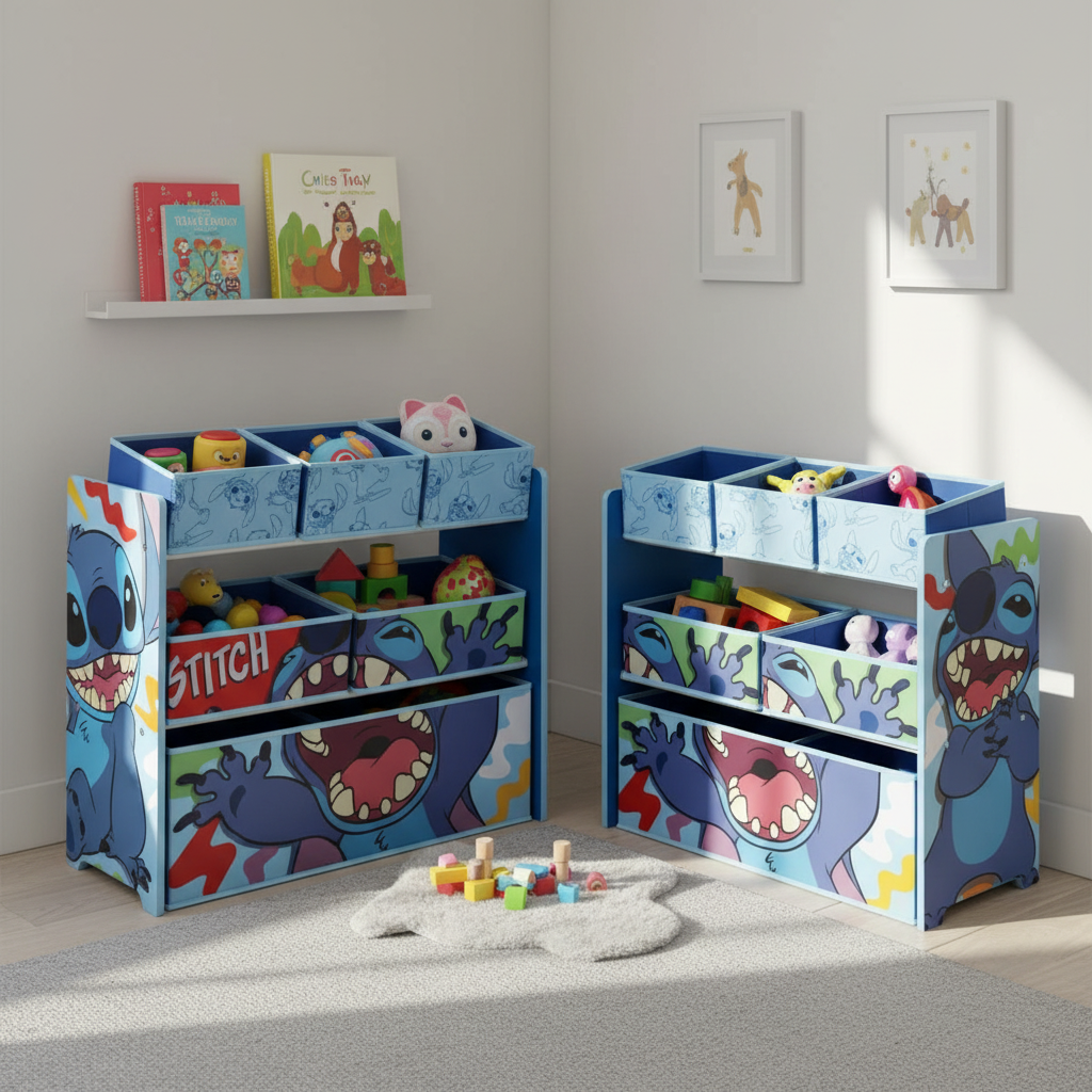 Organizer Lilo & Stitch in cameretta stile scandinavo
