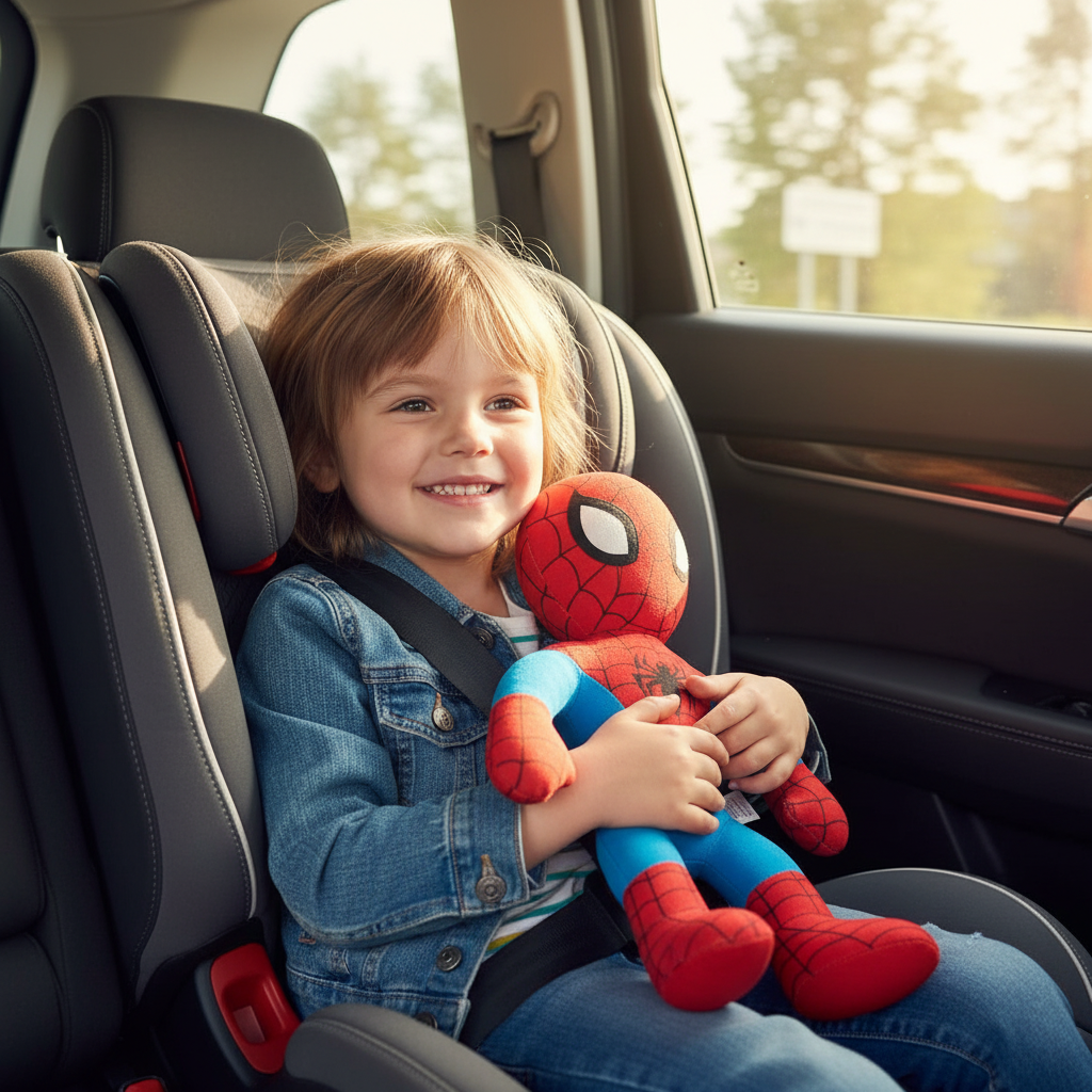 Peluche Spiderman compagno viaggio auto bambini