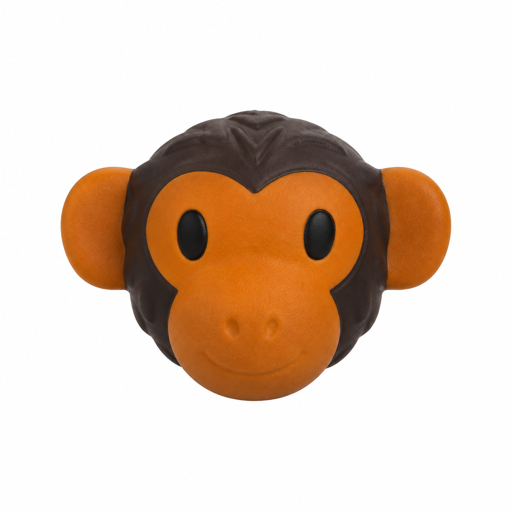Musetto squishy di scimmietta arancione e marrone da 10 cm