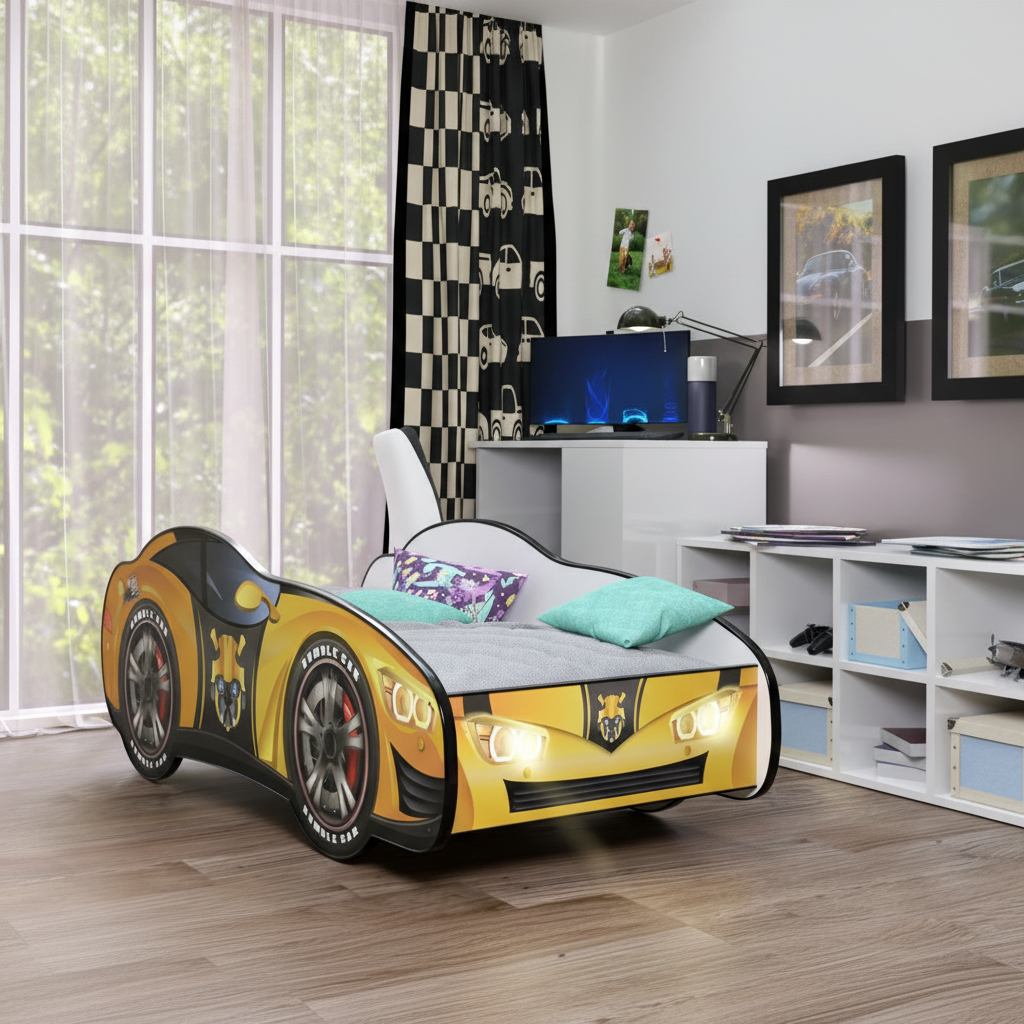 Cameretta completa letto Transformer LED arredamento moderno organizzato