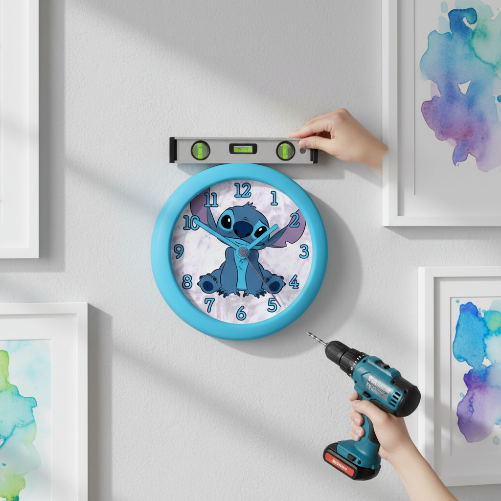 Installazione facile orologio parete Stitch