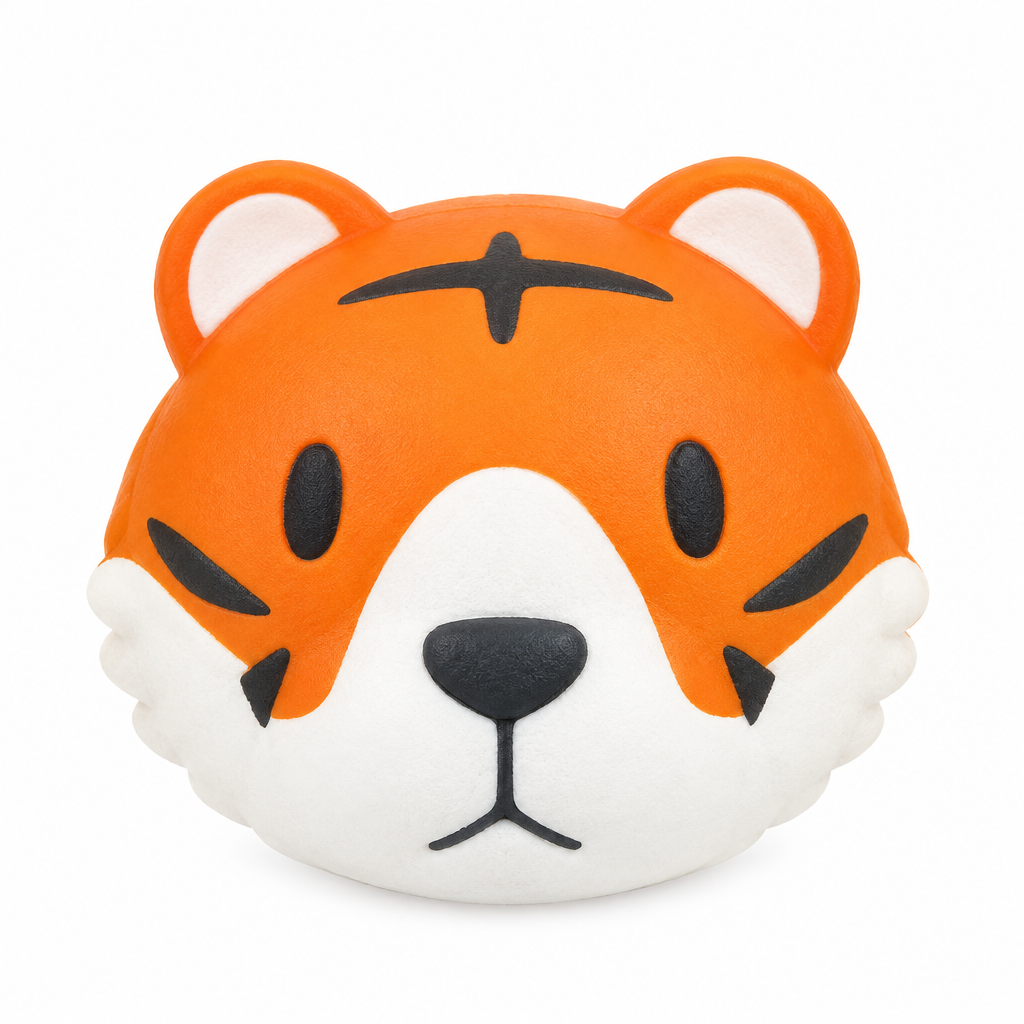 Musetto squishy di tigrotto arancione da 10 cm