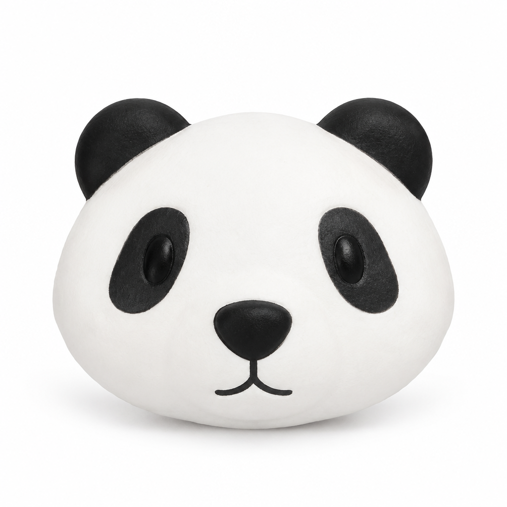 Musetto squishy di panda bianco e nero da 10 cm