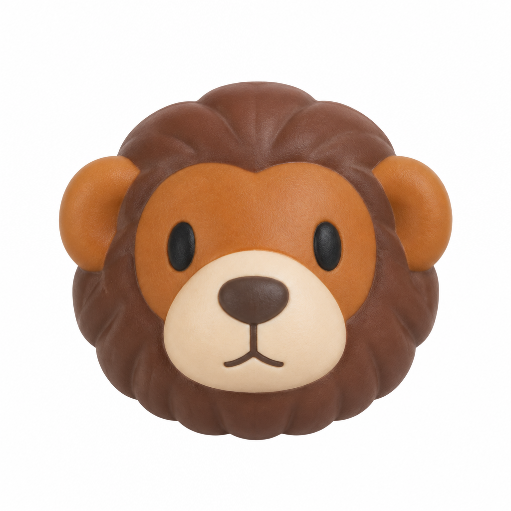 Musetto squishy di leone marrone da 10 cm