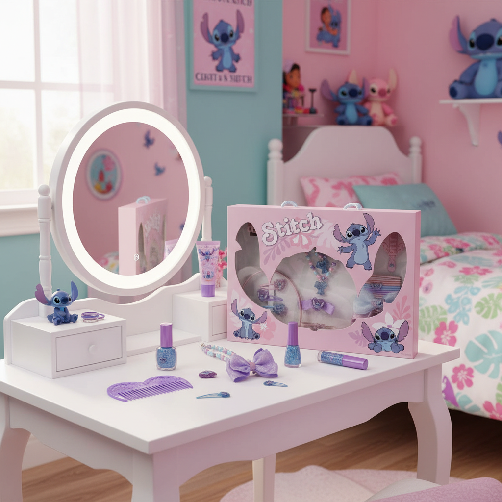 Set bellezza Stitch in cameretta con decorazioni Disney