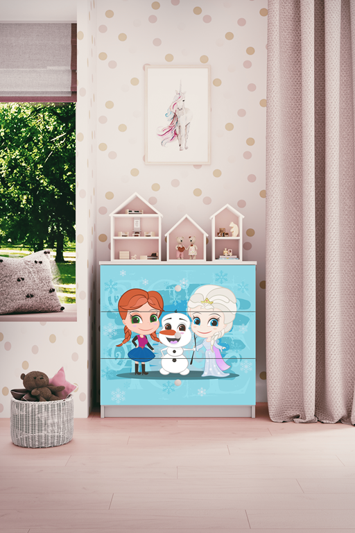 Chest of drawers babydreams white frozen land