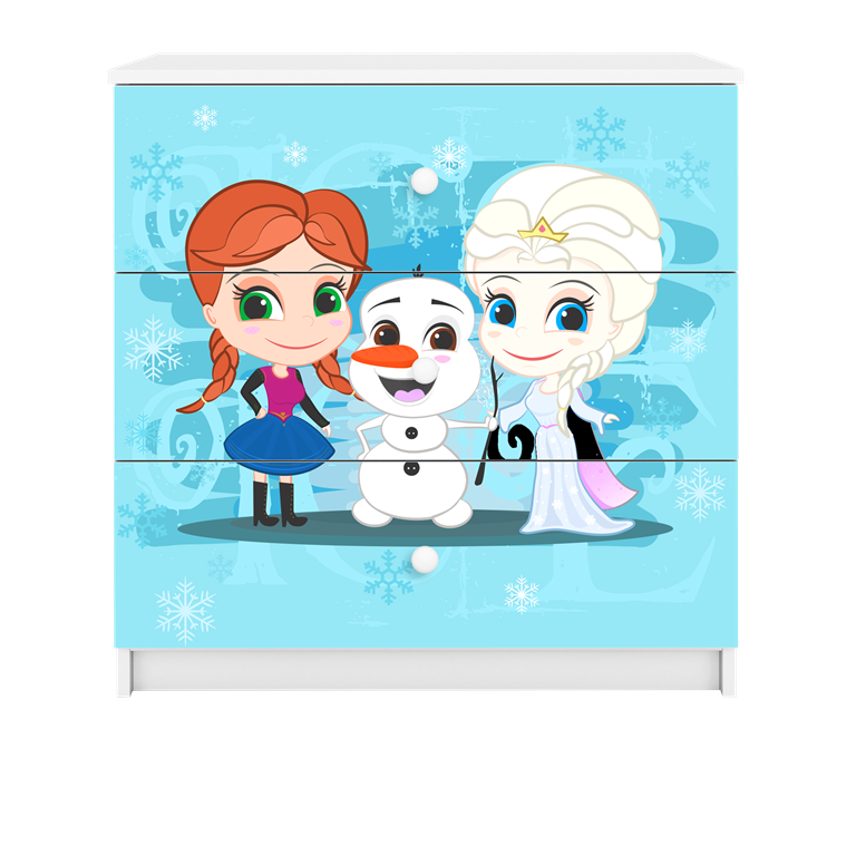 Chest of drawers babydreams white frozen land