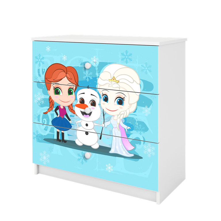 Chest of drawers babydreams white frozen land