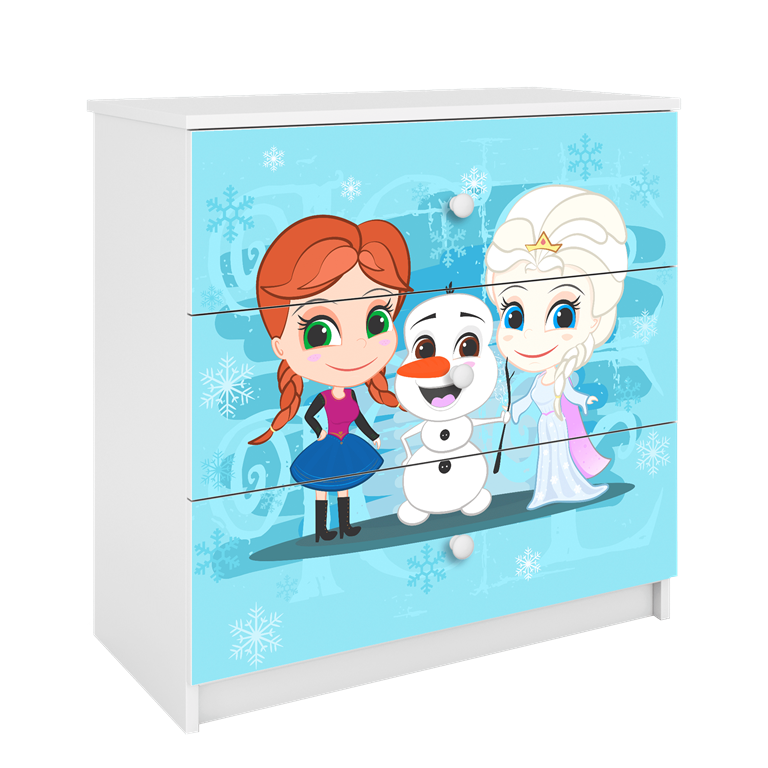 Chest of drawers babydreams white frozen land