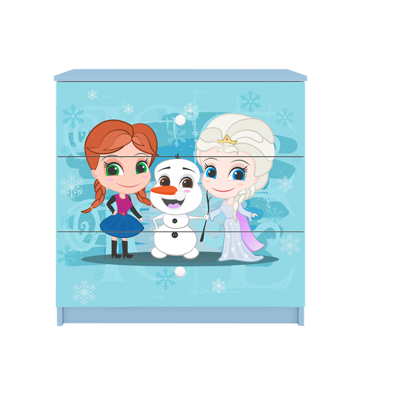 Chest of drawers babydreams blue frozen land