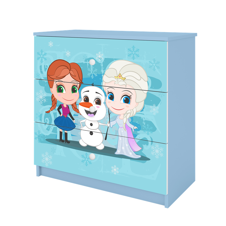 Chest of drawers babydreams blue frozen land