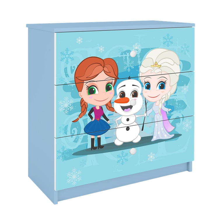 Chest of drawers babydreams blue frozen land