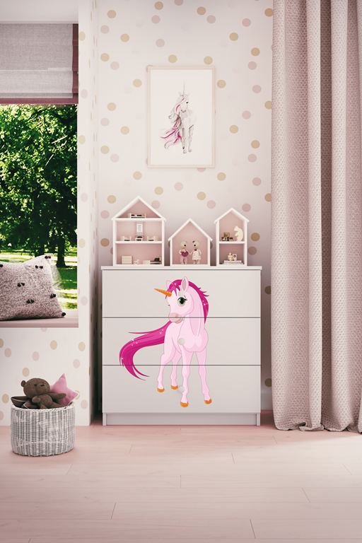 Cassettiera per bambini baby dreams white horse