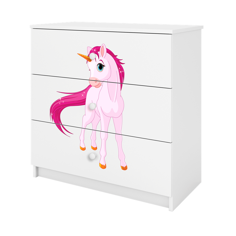 Cassettiera per bambini baby dreams white horse