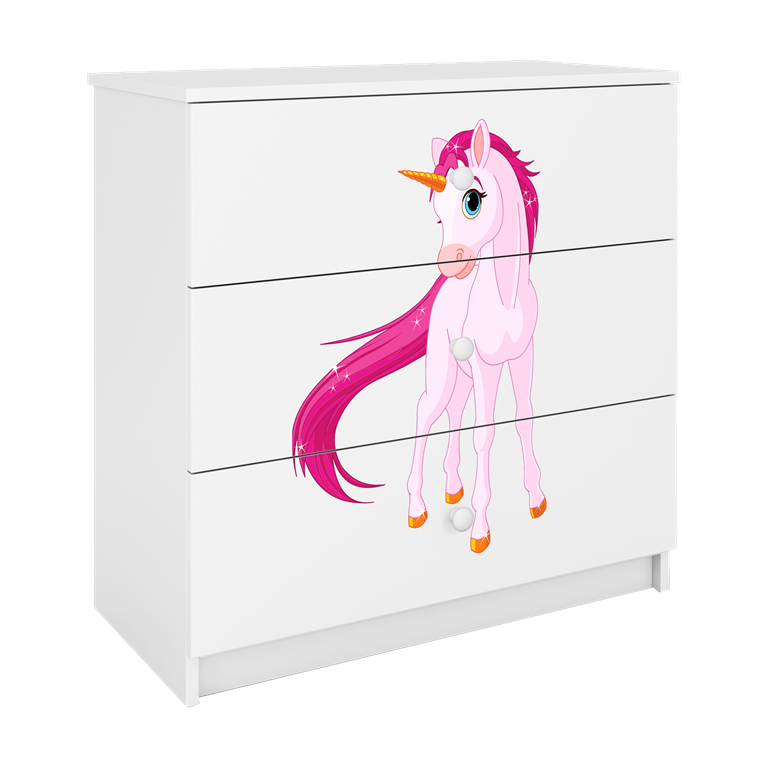 Cassettiera per bambini baby dreams white horse