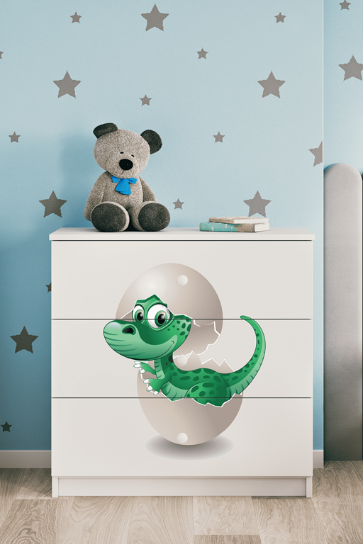 Cassettiera per bambini baby dreams white baby dino