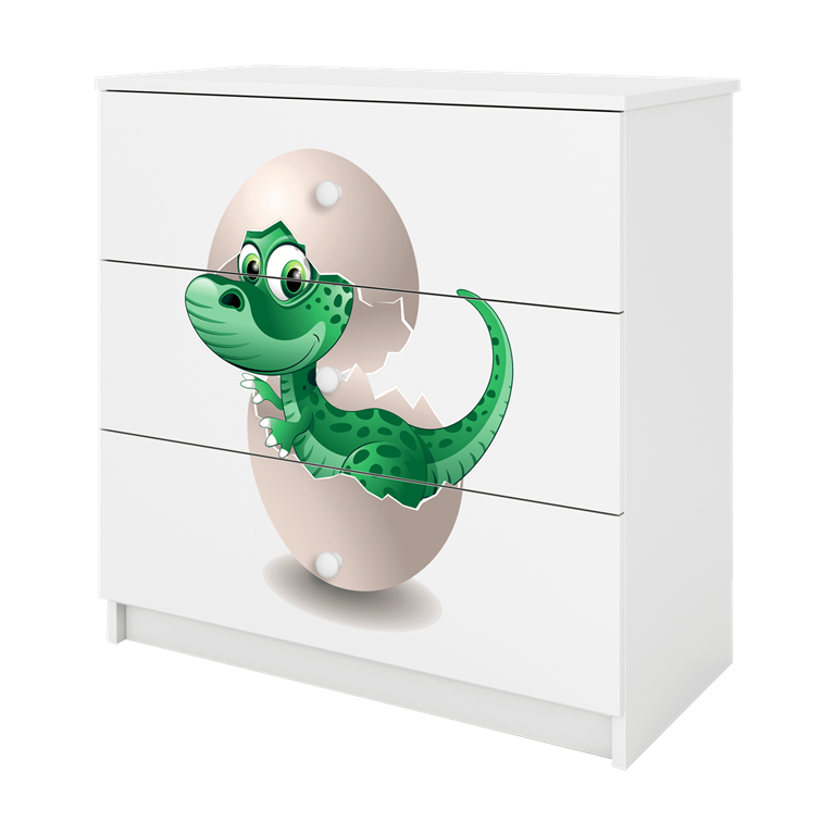 Cassettiera per bambini baby dreams white baby dino