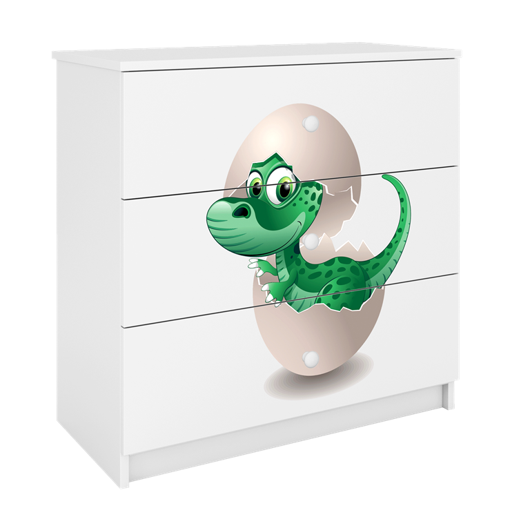 Cassettiera per bambini baby dreams white baby dino