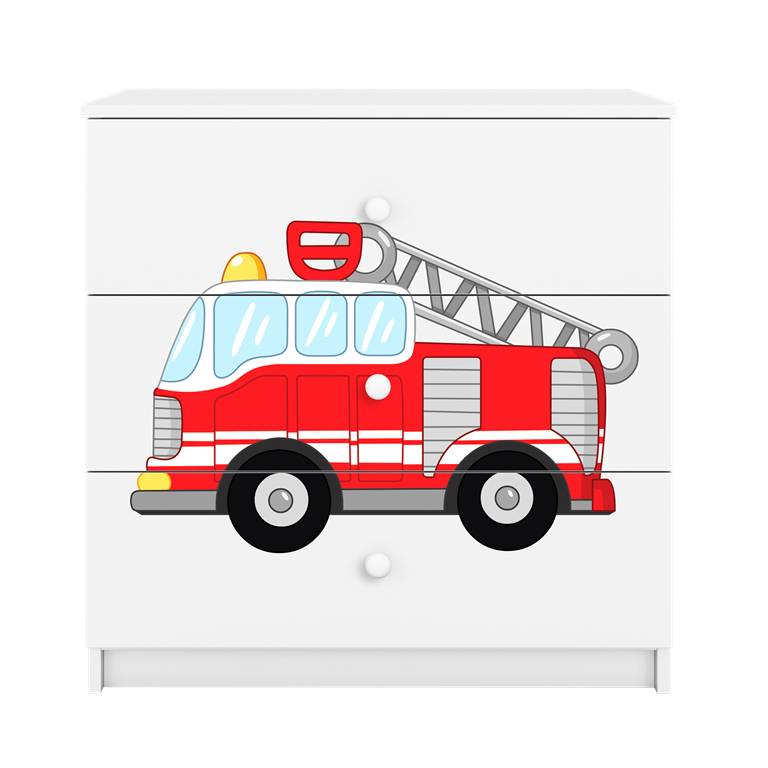 Chest of drawers babydreams white fire brigade