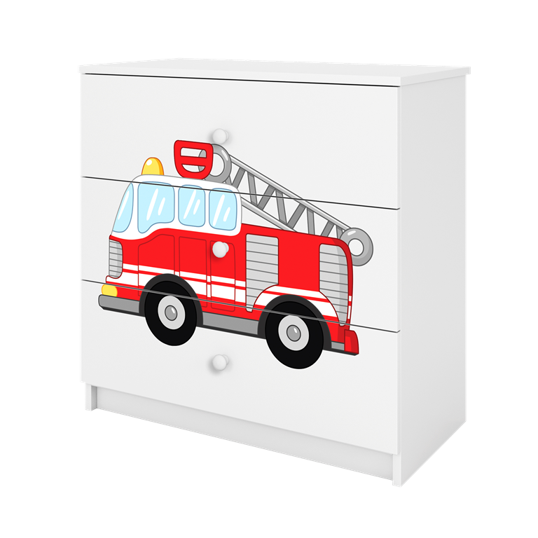 Chest of drawers babydreams white fire brigade