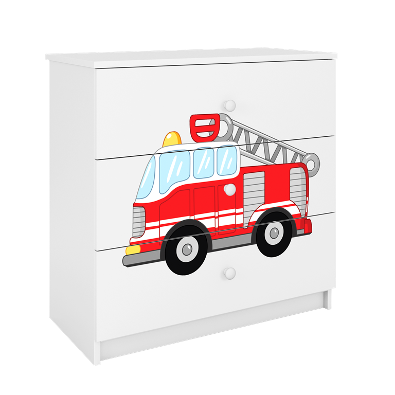 Chest of drawers babydreams white fire brigade