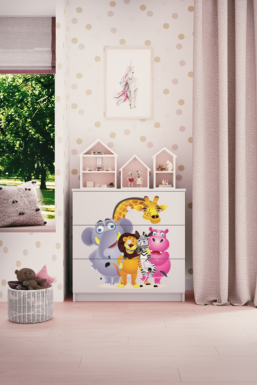 Chest of drawers babydreams white zoo